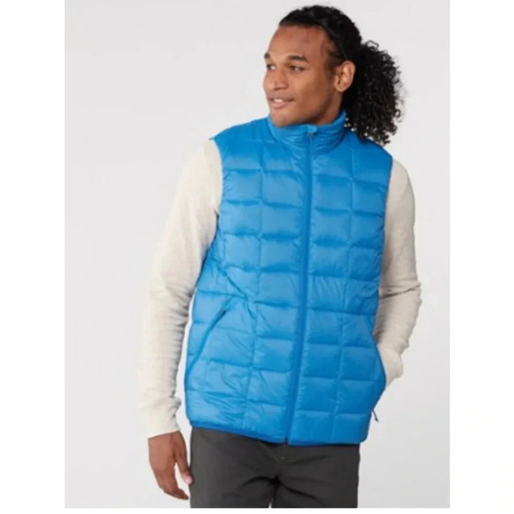 REI Co-op Men’s Large Puffer 650 Down Vest 2.0 Horizon Blue Puff NWT - Picture 7 of 11
